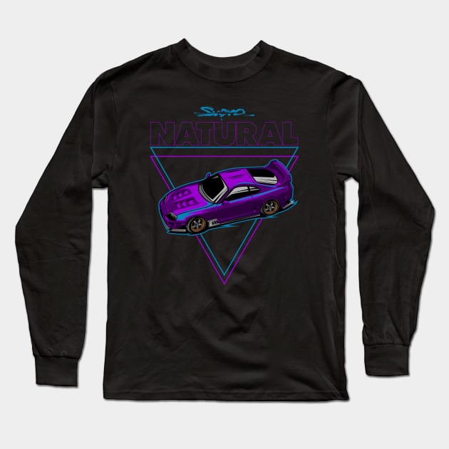 Toyota Supra Natural Long Sleeve T-Shirt by aredie19